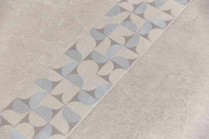 Бордюр AZ\B006\11232R Авенида серый светлый (30см*14,5см*9мм) (8шт/0,348м2) обрезной, шт