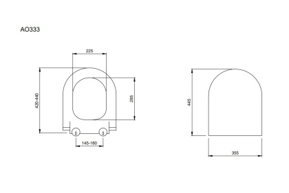 Сиденье с крышкой (soft close, slim) Taormina/Jet Flush,дюропласт, матовый серый, арт .A0333-006, шт Сиденье с крышкой (soft close, slim) Taormina/Jet Flush,дюропласт, матовый серый, арт .A0333-006, шт