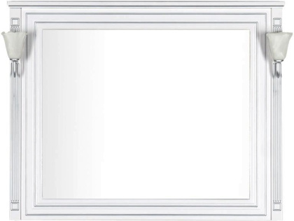 Зеркало Aquanet Паола 120 белый/серебро Зеркало Aquanet Паола 120 белый/серебро