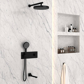 Душевой комплект VSFW-432TI2MB встраиваемый, черный