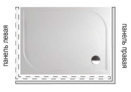 Панель для душевого поддона Riho Kolping P32 L 100x80x10 331L P32005000000000