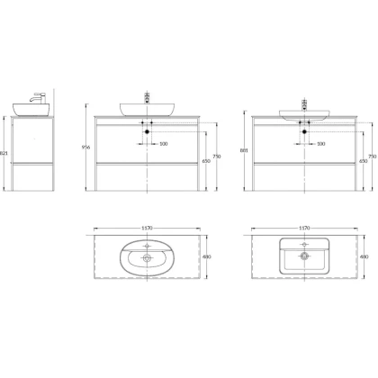 Металлическая структура PLAZA Next напольная 120, черная матовая PL.N.120.01\BLK.M