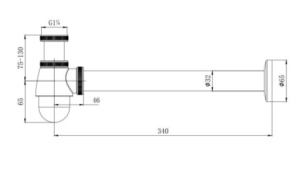 Сифон для биде AQUATEK AQ6018CR  Сифон для биде AQUATEK AQ6018CR