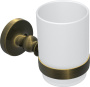 Подстаканник одинарный RUSH Crete, 10х6х13 см, цвет белый с бронзой, CR35310