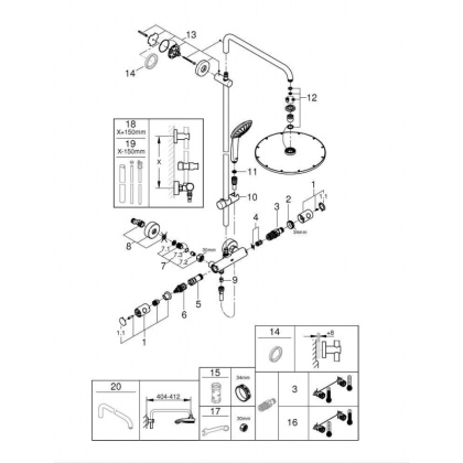 Душевая система поворотная с термостатом Grohe Euphoria 310, темный графит, матовый (26075AL0) Душевая система поворотная с термостатом Grohe Euphoria 310, темный графит, матовый (26075AL0)