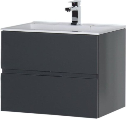 Тумба под раковину Aquanet Алвита 70 серый антрацит