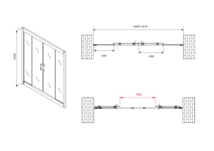 Шторка на ванну ABBER Schwarzer Diamant AG57160