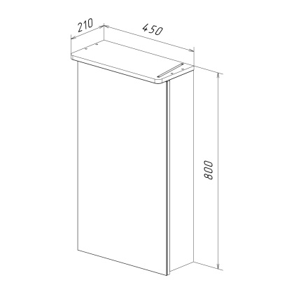 Шкаф зеркальный Lemark ZENON 45х80см 1 дверный, петли слева, с козырьком-подсветкой, с розеткой, цвет корпуса: Белый глянец Шкаф зеркальный Lemark ZENON 45х80см 1 дверный, петли слева, с козырьком-подсветкой, с розеткой, цвет корпуса: Белый глянец