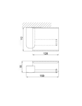 Бумагодержатель с полкой RUSH Thira (TR36111B) Бумагодержатель с полкой RUSH Thira (TR36111B)