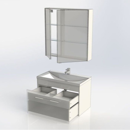 Мебель для ванной Aquanet Августа 90 белый (раковина Нота NEW) Мебель для ванной Aquanet Августа 90 белый (раковина Нота NEW)