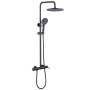 Душевая стойка ABBER Emotion AF8816B с изливом, черная матовая Душевая стойка ABBER Emotion AF8816B с изливом, черная матовая