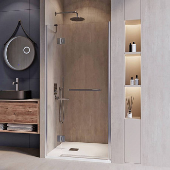 Душевая дверь 100*195 RGW HO-008 Хром/Прозрачное/8 мм (EasyClean)