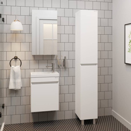 Тумба Onika Милтон 45 подвесная, белая (ум. Фостер 45)