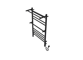 Полотенцесушитель электрический Aquatek (Акватек) Альфа П10 500х900 мм, с полкой, черный муар, подключение скрытое к сети электропитания / электропровод с вилкой, с терморегулятором и таймером quick touch, нержавеющая сталь AISI 201, гарантия 5 лет Полотенцесушитель электрический Aquatek (Акватек) Альфа П10 500х900 мм, с полкой, черный муар, подключение скрытое к сети электропитания / электропровод с вилкой, с терморегулятором и таймером quick touch, нержавеющая сталь AISI 201, гарантия 5 лет