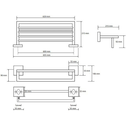 Полочка для полотенеца с вешалкой