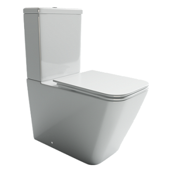 Напольная пристенная чаша унитаза CUBIC Rimless