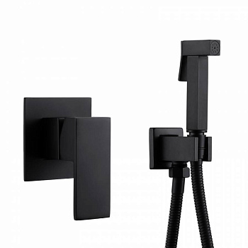 Смеситель ABBER Daheim AF8225B с гигиеническим душем, черный матовый Смеситель ABBER Daheim AF8225B с гигиеническим душем, черный матовый