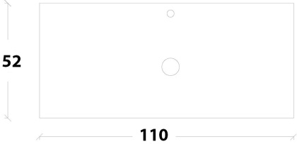 Столешница стекло 110см прямая BLACK