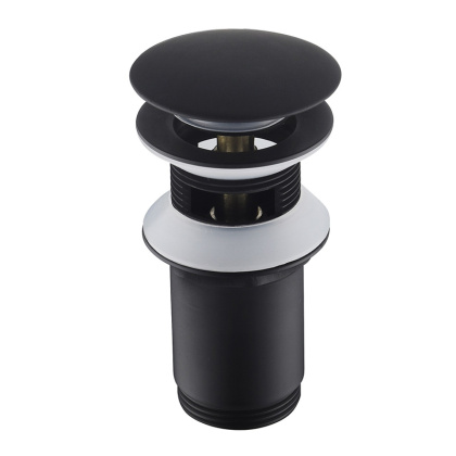 Донный клапан Timo 8011/03 черный с переливом Донный клапан Timo 8011/03 черный с переливом