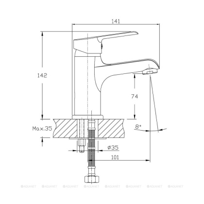 Смеситель для раковины Orange Prim M42-021cr
