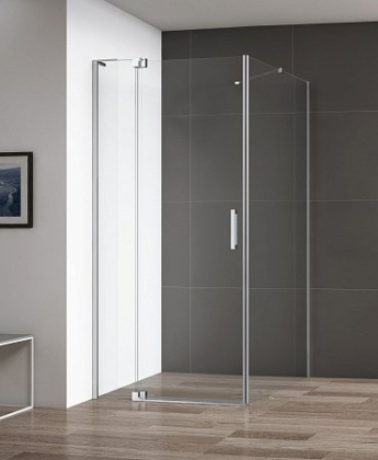 SLIDER-80-GL-FIX-GRIGIO Боковая панель без пристенного профиля SLIDER-80-GL-FIX-GRIGIO Боковая панель без пристенного профиля