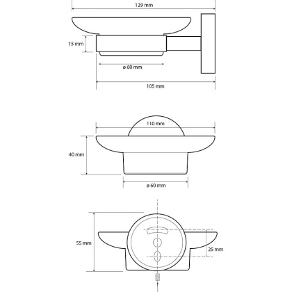 Мыльница Bemeta Neo 104108045 Нержавеющая сталь Мыльница Bemeta Neo 104108045 Нержавеющая сталь