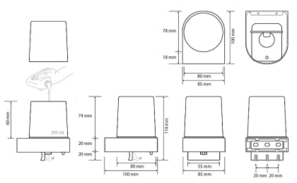 Дозатор для жидкого мыла Bemeta Dark 104309320 Черный матовый, 200 ml