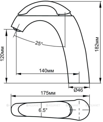 Смеситель для раковины Aquanet Moon FF35304-6