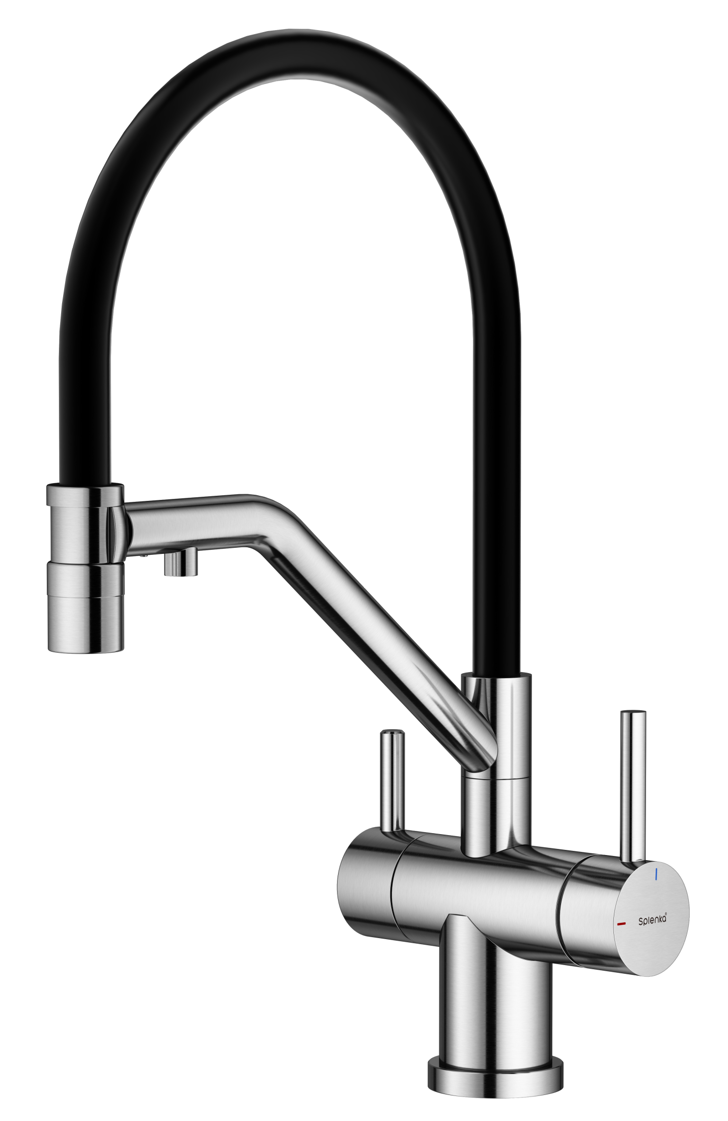 Смеситель Splenka для кухни со съемным гибким изливом, с магнитным фиксатором излива, с подключением фильтра питьевой воды S70.62.05