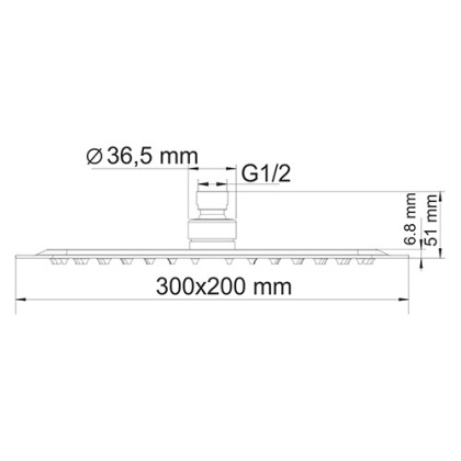 A069 Верхняя душевая насадка Wasserkraft A069 Верхняя душевая насадка Wasserkraft