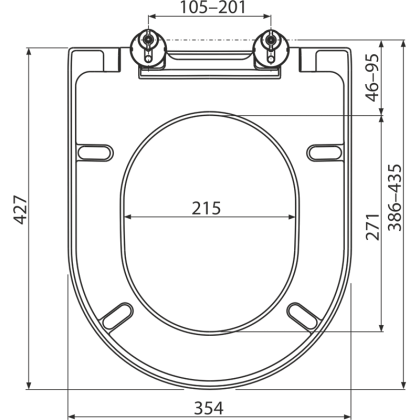 Сиденье для унитаза SOFTCLOSE, 5,8х36х44,5 см, белое, Дюропласт A674S AlcaPlast