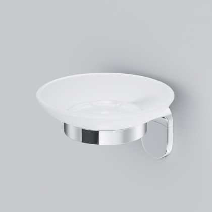 A8434200 X-Joy Стеклянная мыльница с настенным держателем A8434200 X-Joy Стеклянная мыльница с настенным держателем