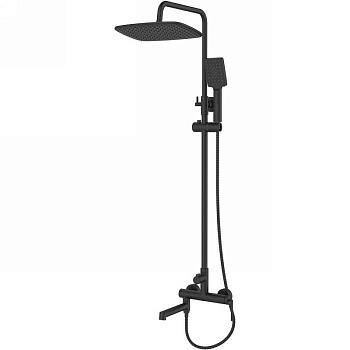 ACQUA Душевая стойка со смесителем для ванны, верхним и ручным душем, черный ACQUA-VSCM-NERO ACQUA Душевая стойка со смесителем для ванны, верхним и ручным душем, черный ACQUA-VSCM-NERO