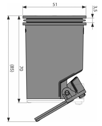 Комбинированный гидрозатвор для сифона  APZ-S12 для желоба APZ13