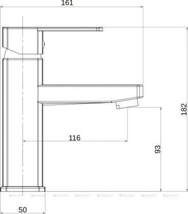 OneLife P06-021b полимерный смеситель для раковины, черный