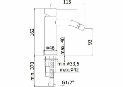 Смеситель для биде Paffoni Light LIG131BO Смеситель для биде Paffoni Light LIG131BO
