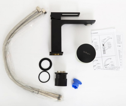 LUCE Смеситель для раковины с донным клапаном, золото LUC-LVM-ORO