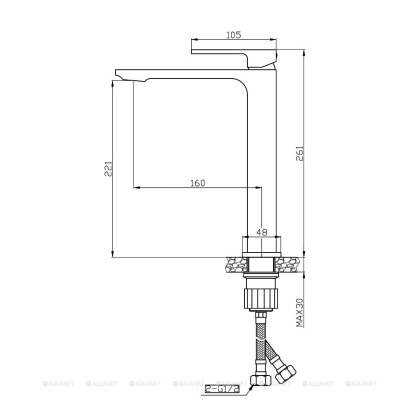 Смеситель для раковины Orange Lutz M04-121cr