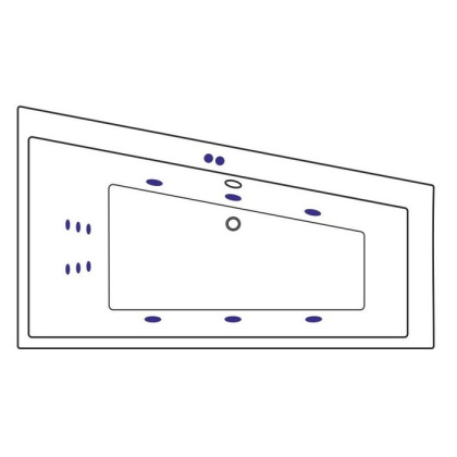 Ванна EXCELLENT Sfera 170x100 (правая) "LINE" (хром) Ванна EXCELLENT Sfera 170x100 (правая) "LINE" (хром)