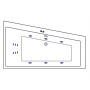 Ванна EXCELLENT Sfera 170x100 (правая) "LINE" (хром) Ванна EXCELLENT Sfera 170x100 (правая) "LINE" (хром)