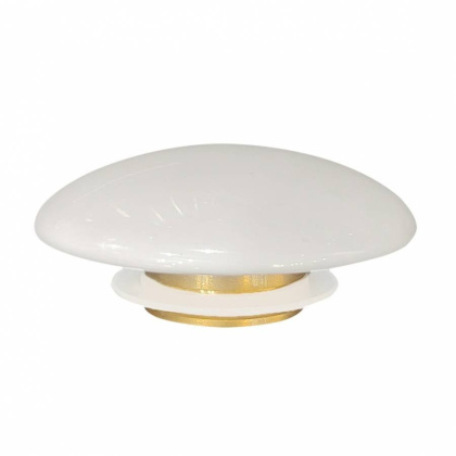 Накладка на слив для раковины ABBER AC0014 белая, керамика Накладка на слив для раковины ABBER AC0014 белая, керамика