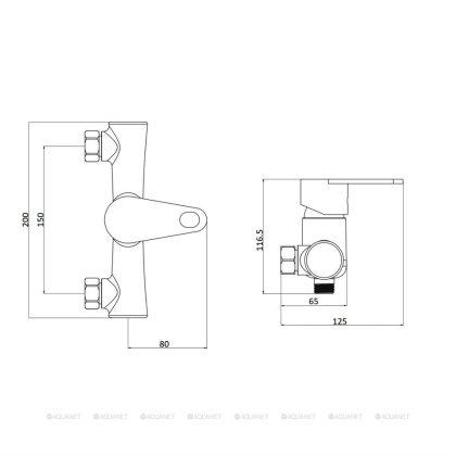 Смеситель для душа OneLife P05-200cr полимерный