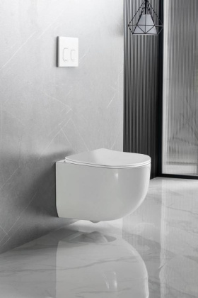 Унитаз подвесной Tornado Globo VT1-52T безободковый, цвет белый, ультратонкое soft-close сиденье Унитаз подвесной Tornado Globo VT1-52T безободковый, цвет белый, ультратонкое soft-close сиденье