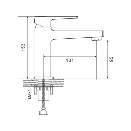 Смеситель для раковины латунь R2801H Смеситель для раковины латунь R2801H