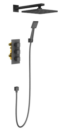 Душевая система Timo Tetra-Thermo SX-0179/03SM скрытого монтажа с термостатом, черная матовая Душевая система Timo Tetra-Thermo SX-0179/03SM скрытого монтажа с термостатом, черная матовая