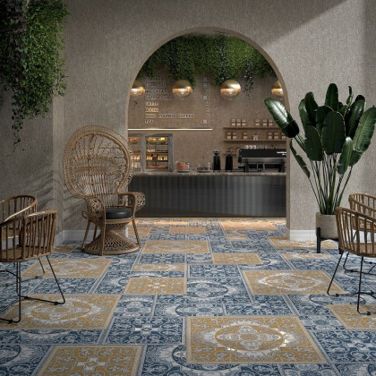 Декор HGD\A511\SG9174 Алмаш синий/голубой/белый (30см*30см*8мм) (7шт/0,63м2) матовый, шт