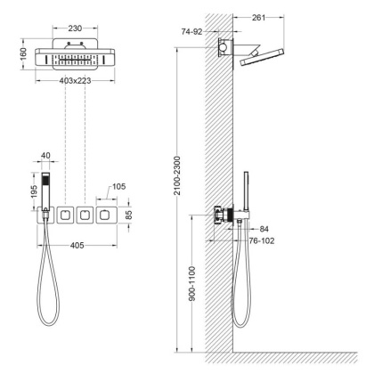 Душевая система Timo Petruma SX-5249/00SM скрытого монтажа, термостат, хром Душевая система Timo Petruma SX-5249/00SM скрытого монтажа, термостат, хром