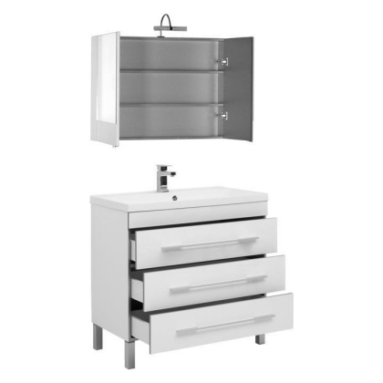 Комплект мебели для ванной Aquanet Верона NEW 90 белый (напольный 3 ящика) Комплект мебели для ванной Aquanet Верона NEW 90 белый (напольный 3 ящика)