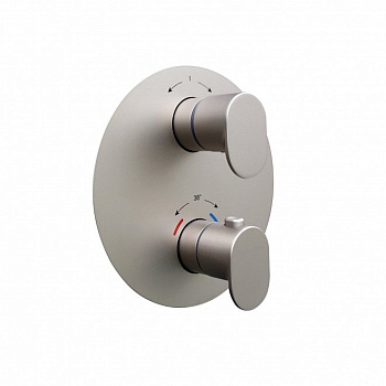 Встраиваемый термостатический смеситель для душа OLE с регулировкой температуры, титановый атласный