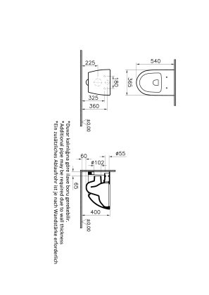Безободковый подвесной унитаз VitrA Sento, матовый черный Безободковый подвесной унитаз VitrA Sento, матовый черный